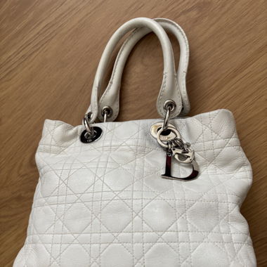 Sac Lady Dior blanc medium 