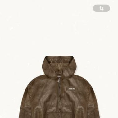 Sacralite brown waxed Jeans-Jacke
