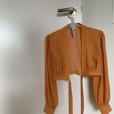Bluse orange / Polka dots