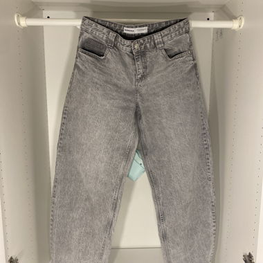 Grey Ballon Baggy Jeans