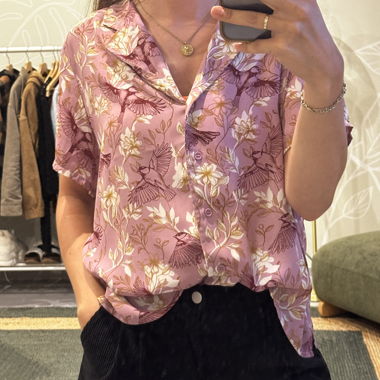 Bird Print Blouse