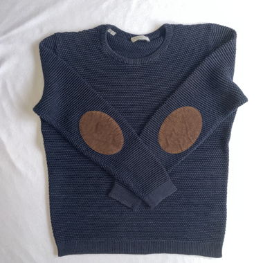 Knit Sweater with Elbow Patches