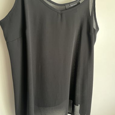 Top in chiffon nero