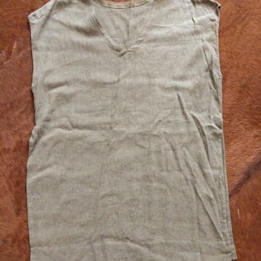 Grey/Green Linen Top