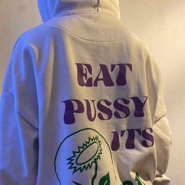 „Eat Pu—y its vegan“ Hoodie Grösse M