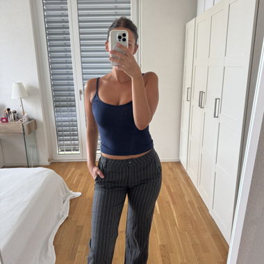 Striped Brandy Pants with Wide Leg