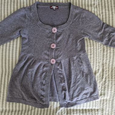 Grey Knit Cardigan