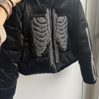 Y2k Pufferjacke #pufferjacket #skeleton #rhine