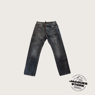 Weekday Washed Baggy Jeans (Dark Grey)