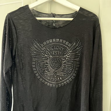 Oberteil Schwarz Silber von Key Largo