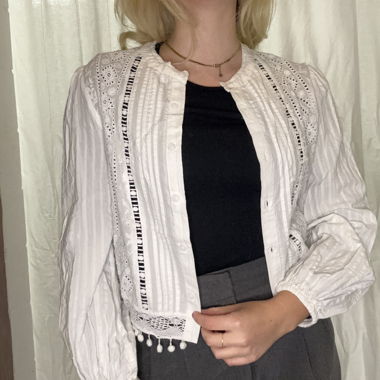 White blouse with embroidery 