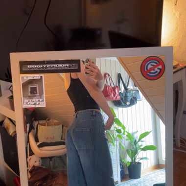 Jeans à jambes larges