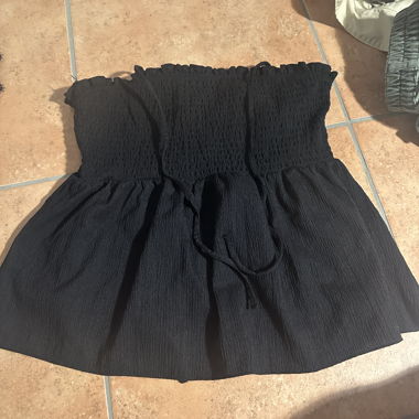 Black bandeau top
