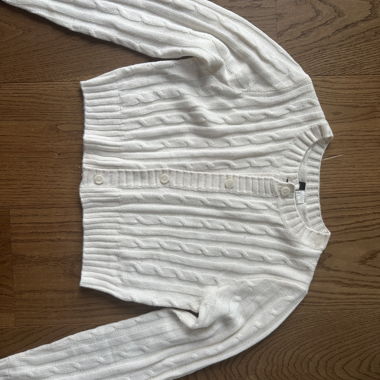 Cardigan bianco in maglia