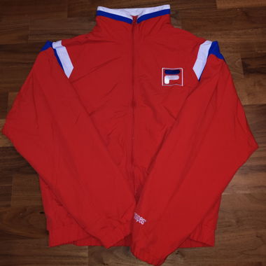 Red Fila x Snipes Track Jacket M