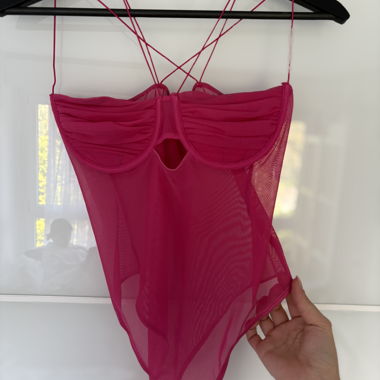 Pink Knit Bodysuit