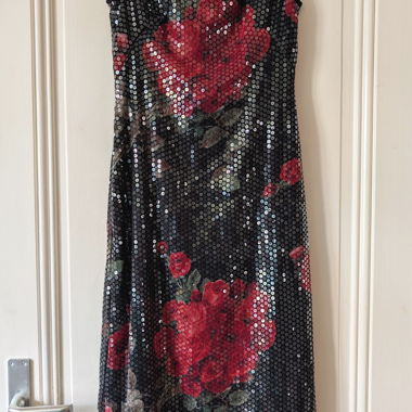 ESCADA : Vestito spettacolare in seta e paillettes 36