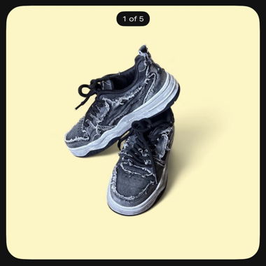 CEDARHAN Sneaker in Used-Look, schwarz/grau