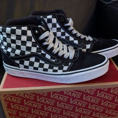Vans Ward Hi - Black/White/Checkerboard - EU40.5