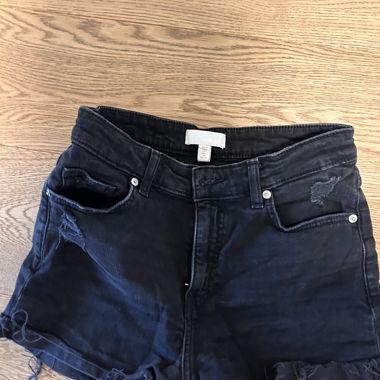Pantaloncini in denim neri