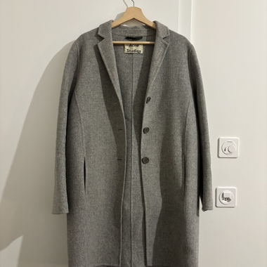 Manteau en laine Chad Gris Acne Studios