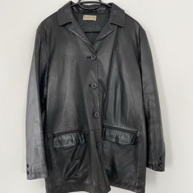 Vintage Leather Jacket Black size S 