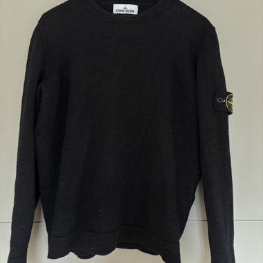 Stone Island black wool jumper