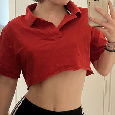 selbst gekürztes Poloshirt