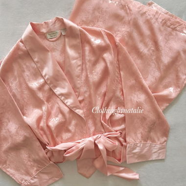 Peignoir Kimono en satin orange VS