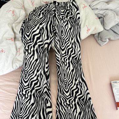 Pantalon pattes d’éléphant zébré 