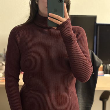 Burgundy turtleneck - No brand - Size 36/S
