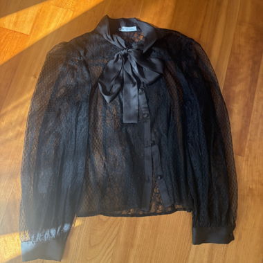 Black Lace Blouse Zara