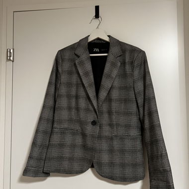 Blazer à carreaux ZARA gris Taille 42