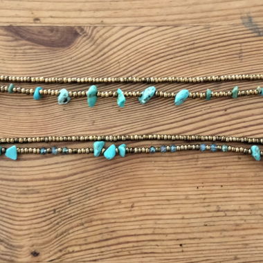 Turquoise Beaded Chains for Arm & Foot