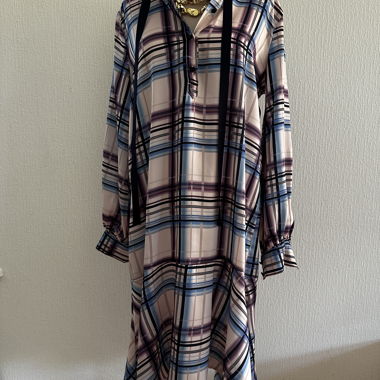 Karierte Hemdblusenkleid Six Ames