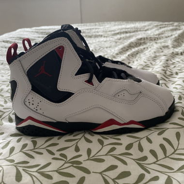 Jordan kids high-top sneakers white red