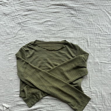 green transparent crop top