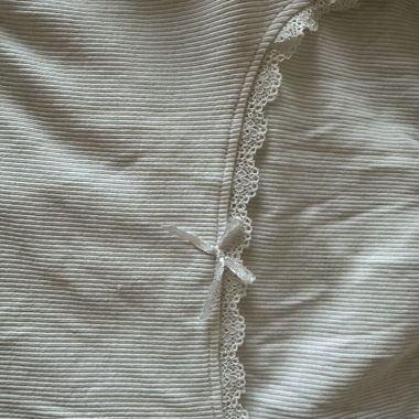 White long-sleeve top