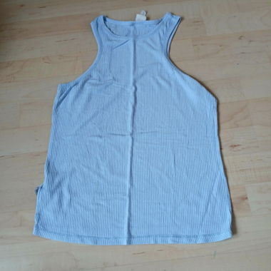 Light Blue Ribbed Tank Top