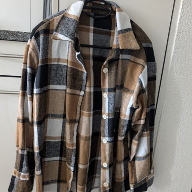 Camicia oversize a quadri 