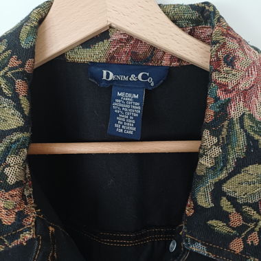 Veste en denim floral