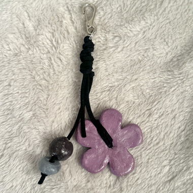 Portachiavi Charm Fiore fatto a mano