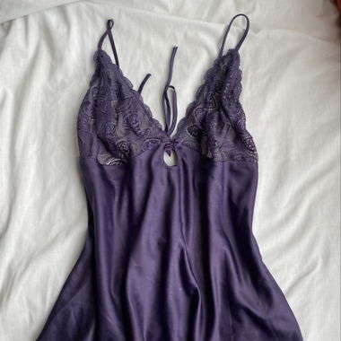 purple vintage top, satin effect