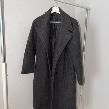 Manteau en laine mélangée gris