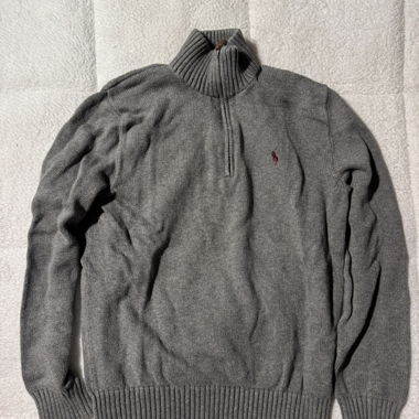 Pull à demi-fermeture gris Polo Ralph Lauren XS