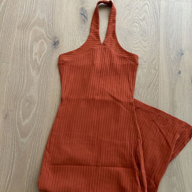 Orange Neckholder Dress
