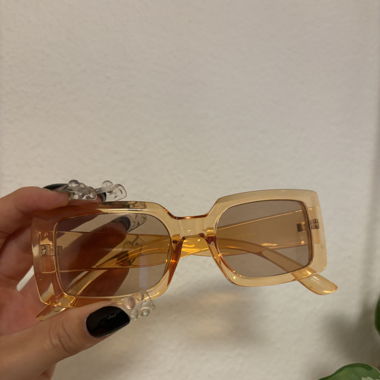 Orange transparent sunglasses