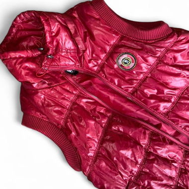 y2k red puffer jacket/veste