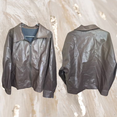 Braune Lederjacke