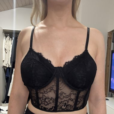 Top Bralette in Pizzo Nero